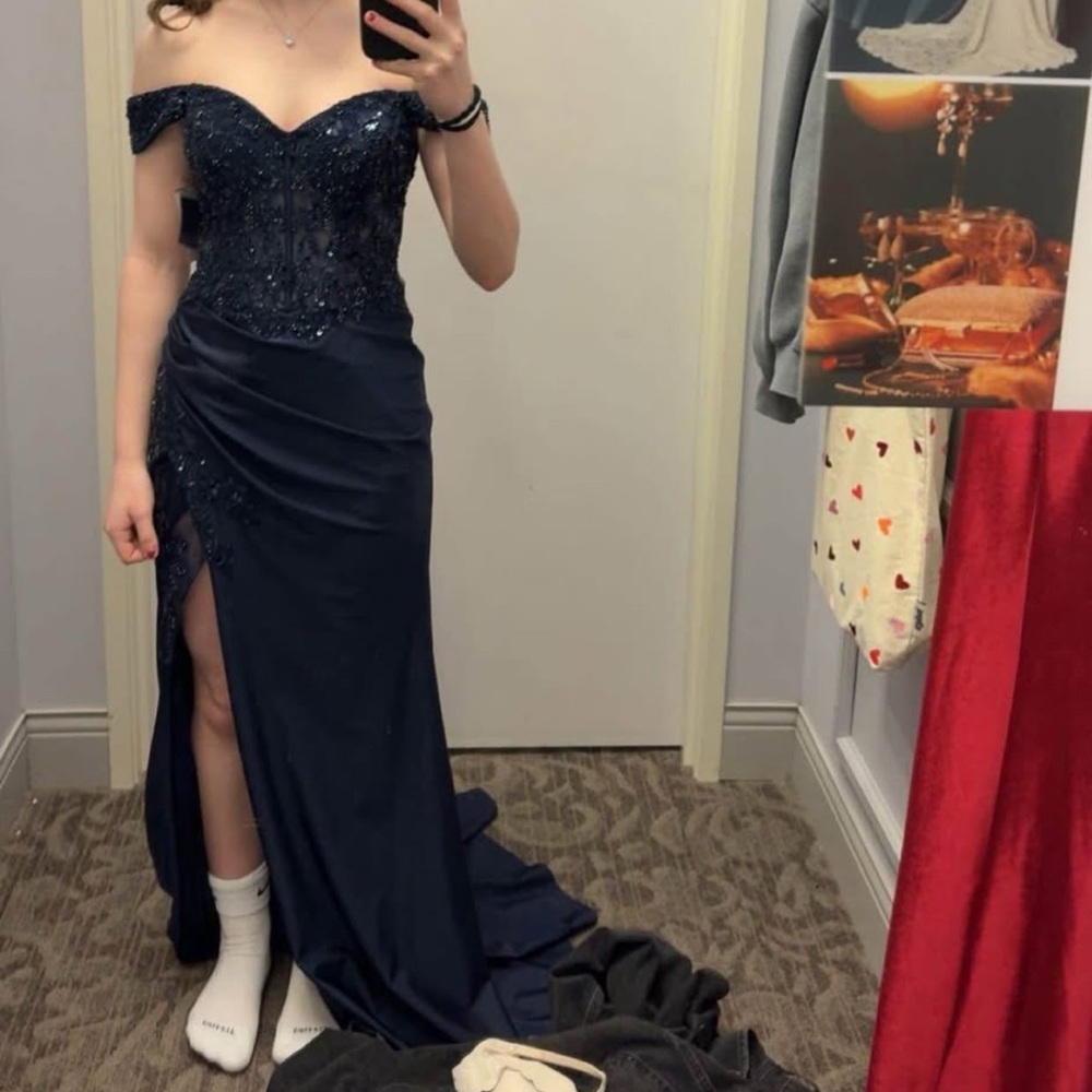 Navy prom dress